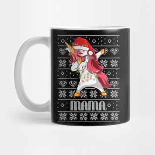 Cute Dabbing Unicorn Nana Christmas Funny Gift Mug